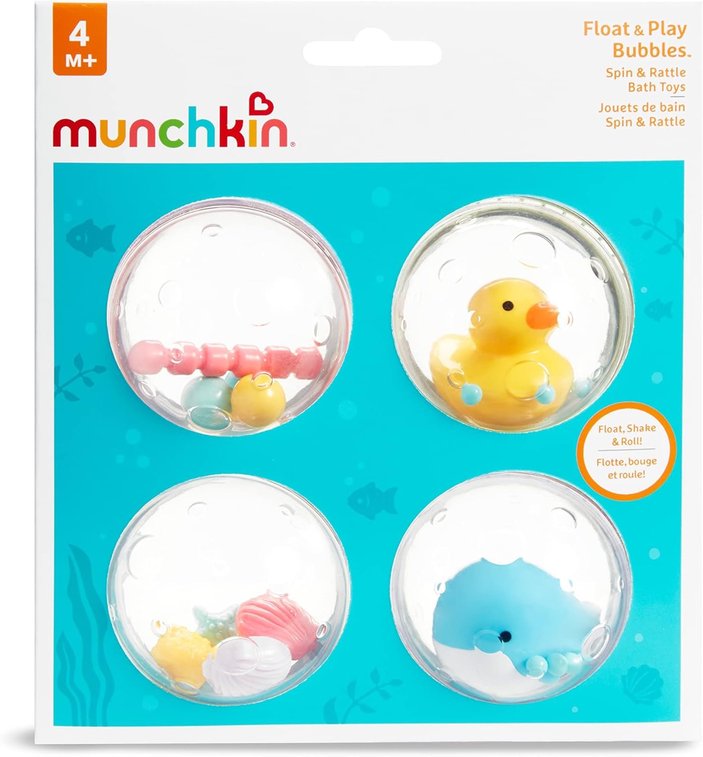 Munchkin® Float & Play Bubbles™ Baby and Toddler Bath Toy, 4 Count - Image 8