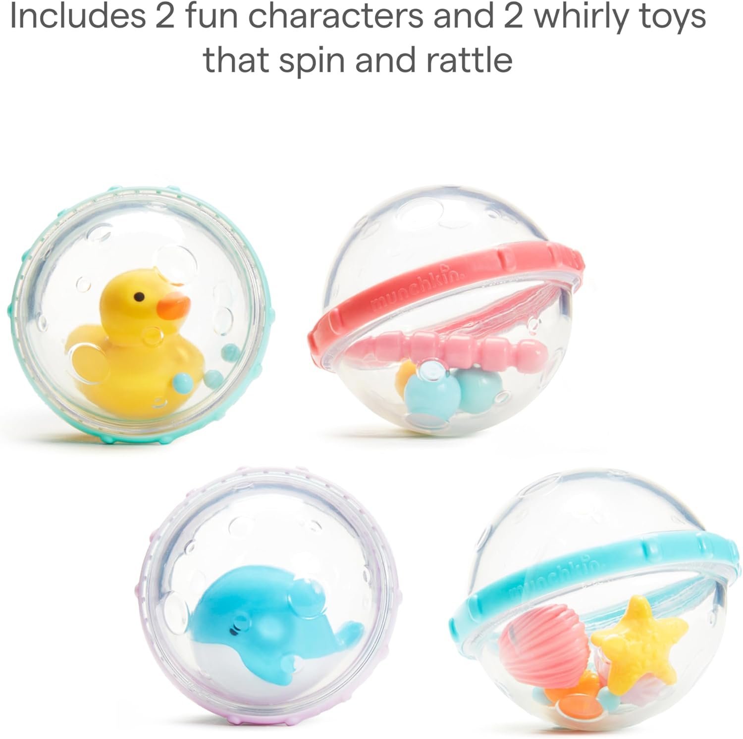 Munchkin® Float & Play Bubbles™ Baby and Toddler Bath Toy, 4 Count - Image 7