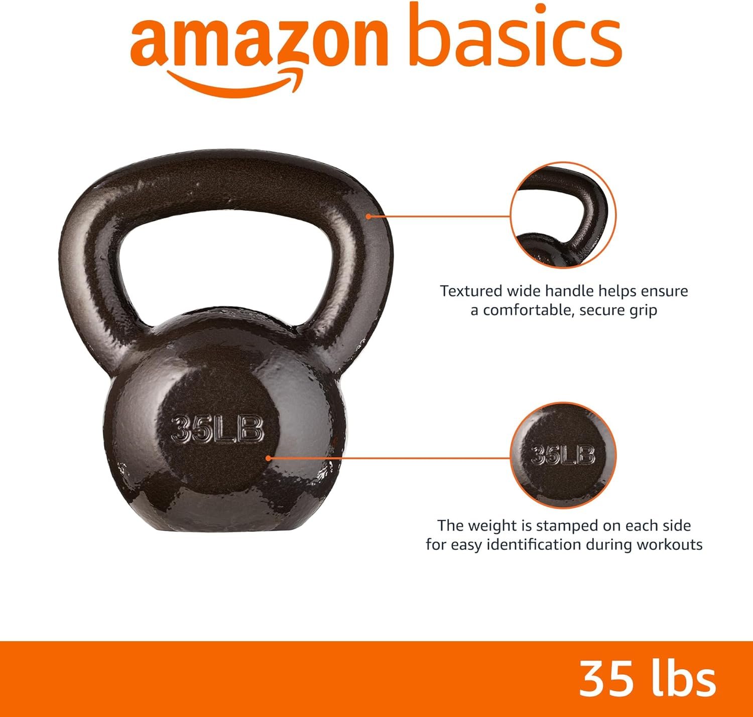 Amazon Basics Cast Iron Kettlebell - Image 3
