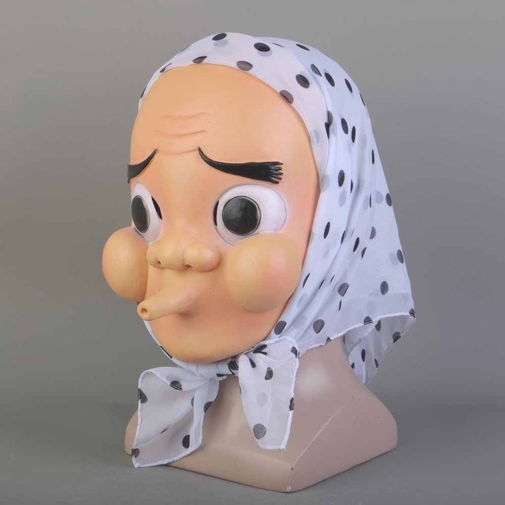 Hotaru Haganezuka Cosplay Mask Funny Full Face Tengu Mask with Headscarf Latex Masque - Image 3