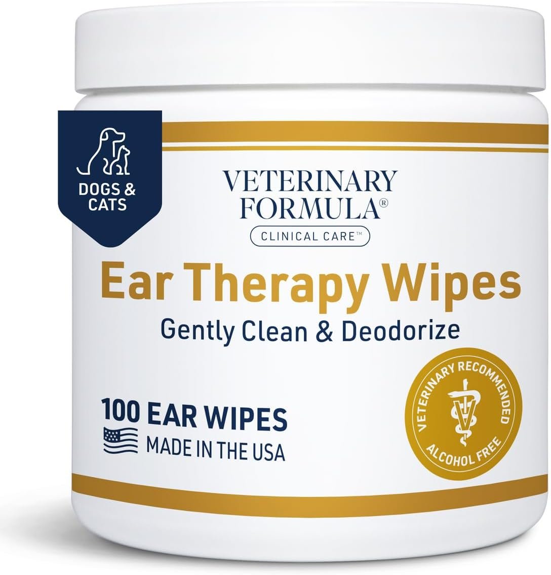 Veterinary Formula Clinical Care Ear Therapy Wipes, 100ct – Cat and Dog Ear Cleaner – Help Relieve Itchy Ears Quickly & Effectively Remove Dirt, Debris, and Foul Odor - Image 2