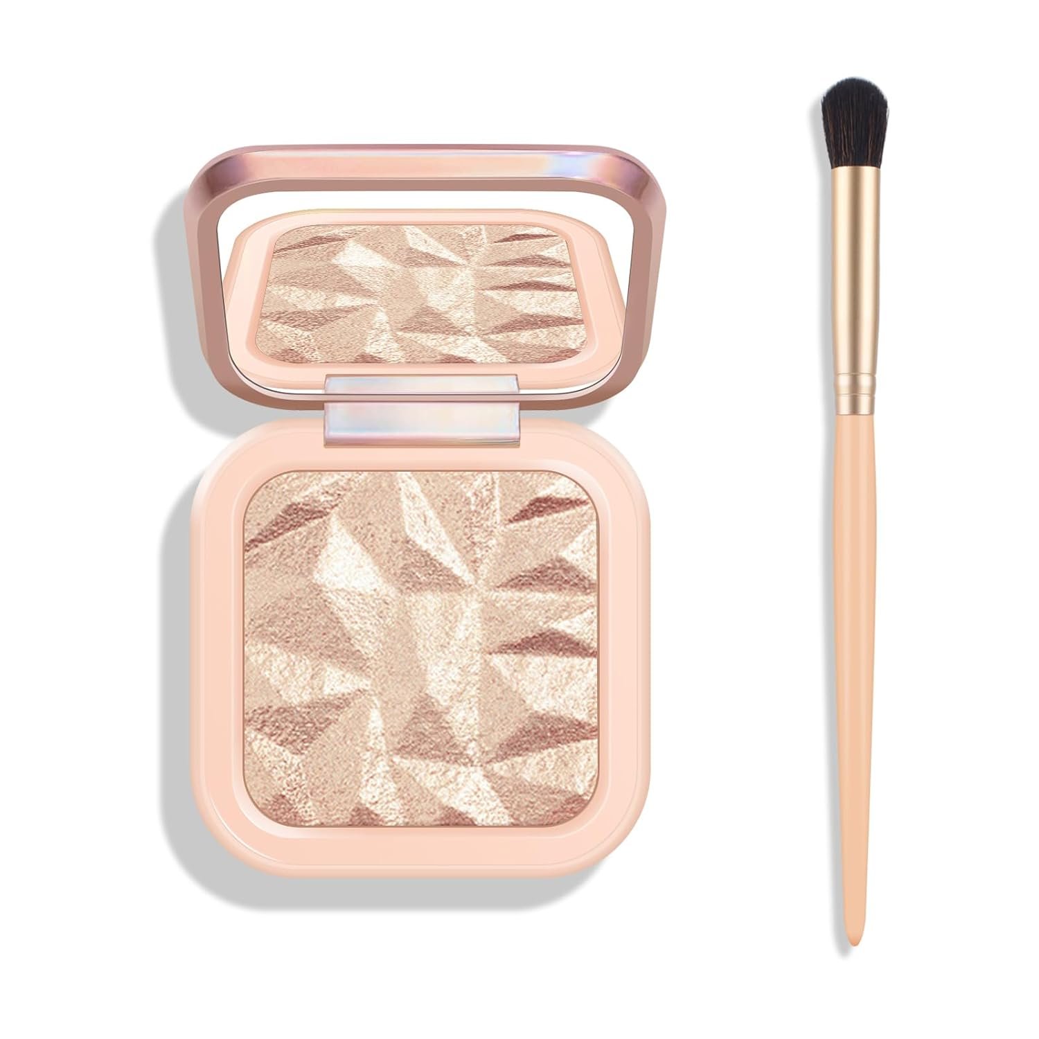 KYDA Face Highlighter Palette, High Glossy Face Illuminator Palette, Narutal Glow Finish, Pearl Shimmer Smooth Baked Powder, Lasting Sparkling Highlighter Makeup-SUN GLOW - Image 2