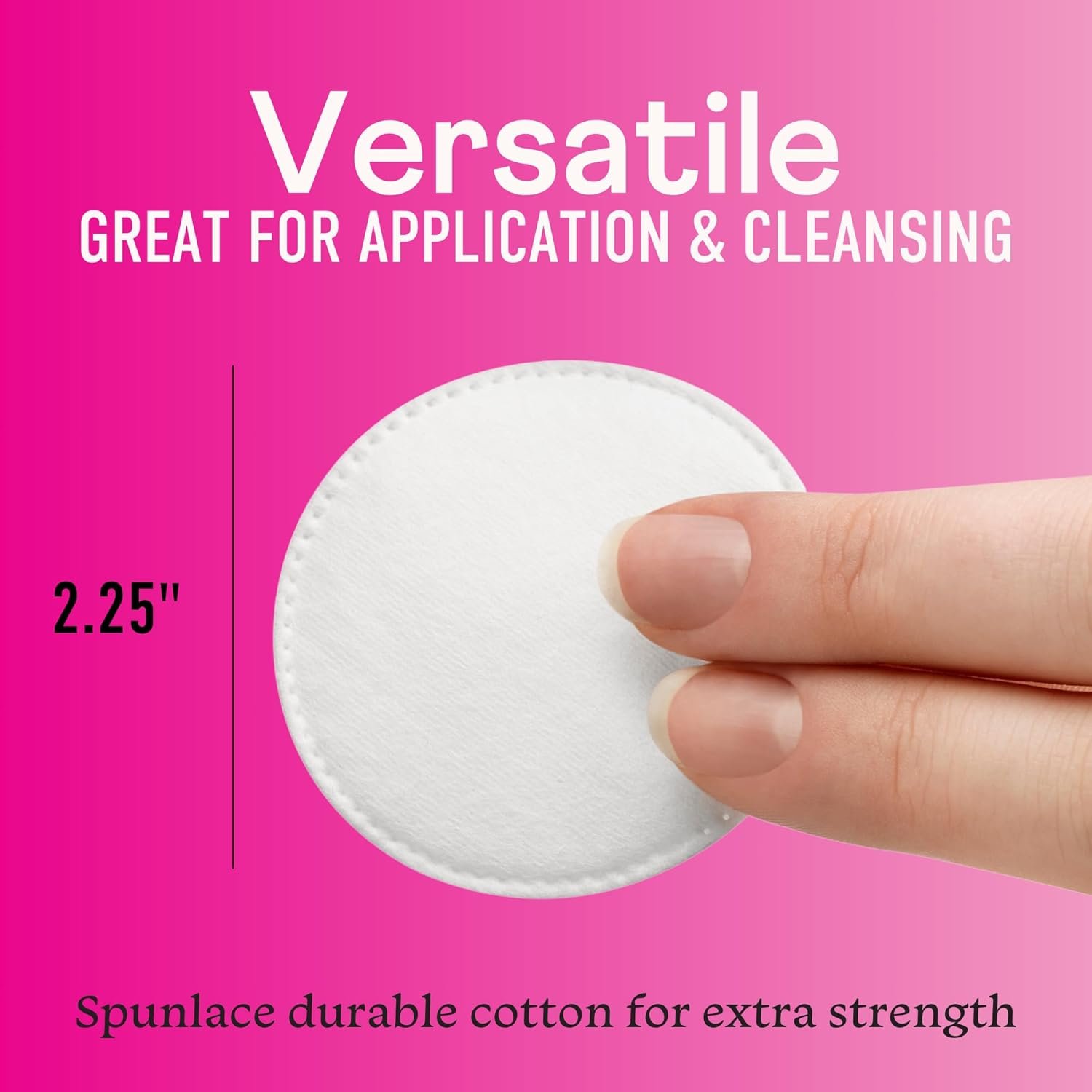 Swisspers Premium Cotton Rounds - 100% Chlorine Free Cotton Face Pads for Makeup, Nail Polish Removal - Dermatologist Tested and Hypoallergenic, Made in USA - 100 Pads (Pack of 3) - Image 7