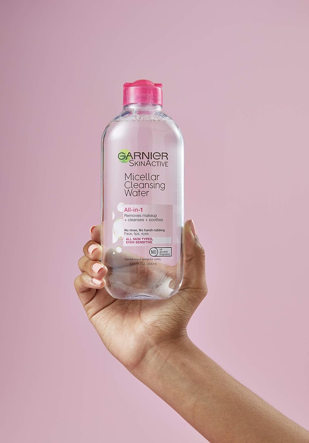Garnier Micellar Water, Hydrating Facial Cleanser & Makeup Remover, Suitable for Sensitive Skin, Vegan, Cruelty Free, 13.5 Fl Oz (400mL), 1 Count - Image 10