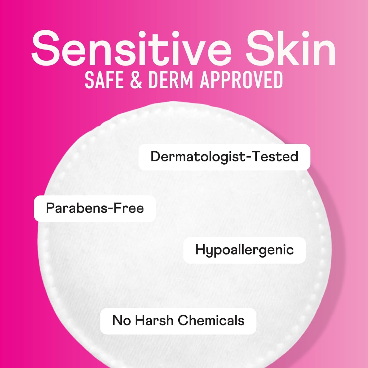 Swisspers Premium Cotton Rounds - 100% Chlorine Free Cotton Face Pads for Makeup, Nail Polish Removal - Dermatologist Tested and Hypoallergenic, Made in USA - 100 Pads (Pack of 3) - Image 4