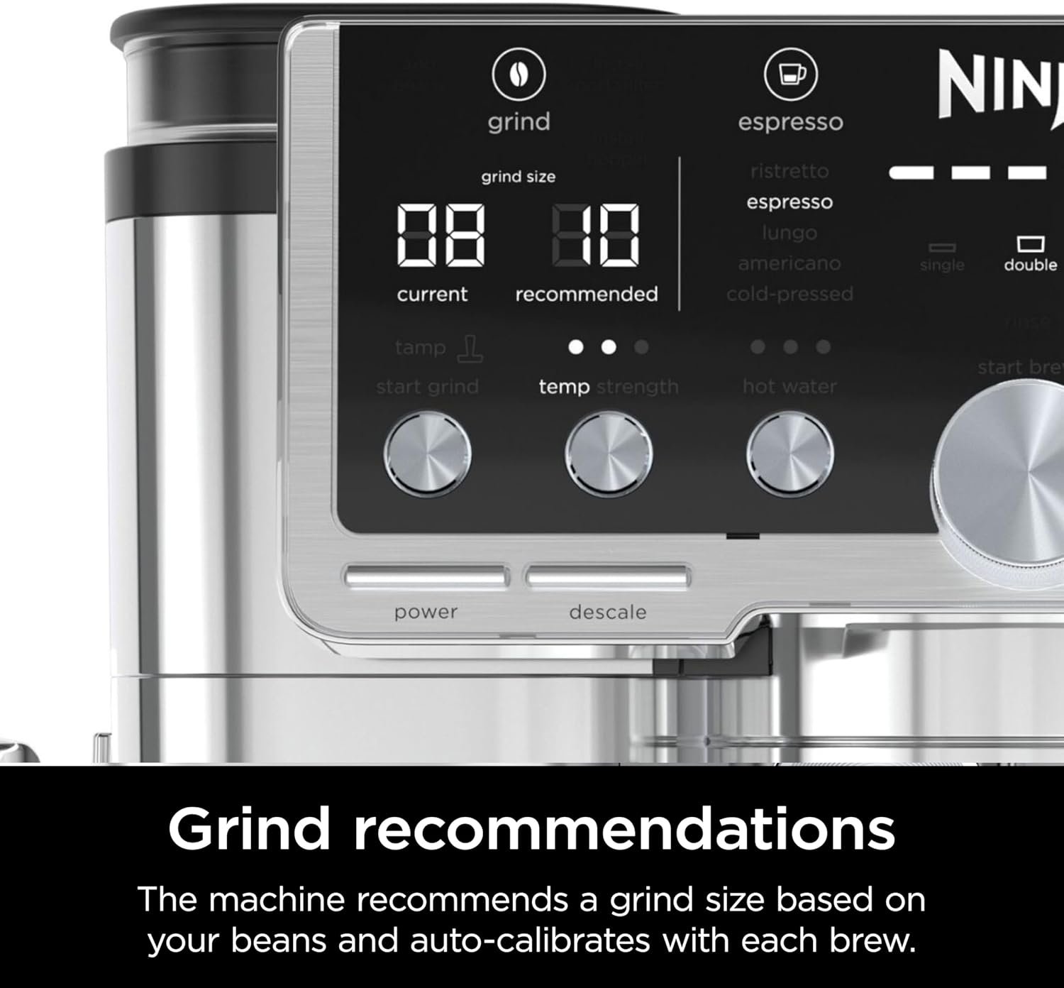 Ninja Luxe Café Pro Series, Espresso Machine, Drip Coffee, Cold Brew, Hot Water, Integrated Tamper, Built-in Grinder, Hands-Free Frother for Cappuccinos, Lattes, Americanos, Dairy or Non-Dairy, ES701 - Image 7