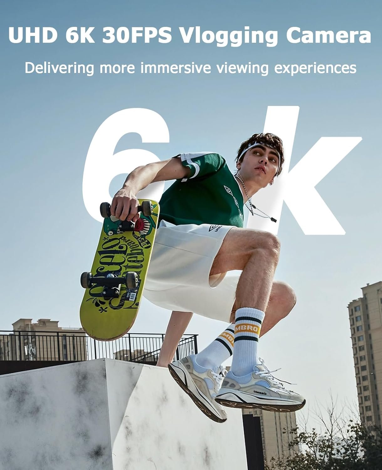 FLATIC Cameras for Photography, 6K 64MP Digital Camera with WiFi & Microphone for Youtuber, 16X Zoom Vlogging Camera with 180°Flip Screen, 64GB Card, 2 Batteries, Macro & Wide-Angle Lens, Card Reader - Image 3