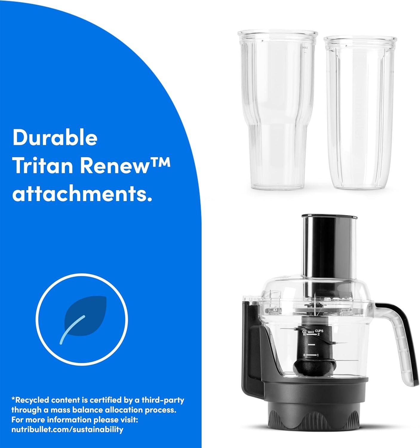 nutribullet® Ultra Plus+ 3-1 Compact Kitchen System, 1200W Kitchen System with Blender, Food Processor, and Coffee and Spice Grinder, 32oz and 24oz Blending Cups, 2-Cup Food Processor, Gunmetal Gray - Image 10