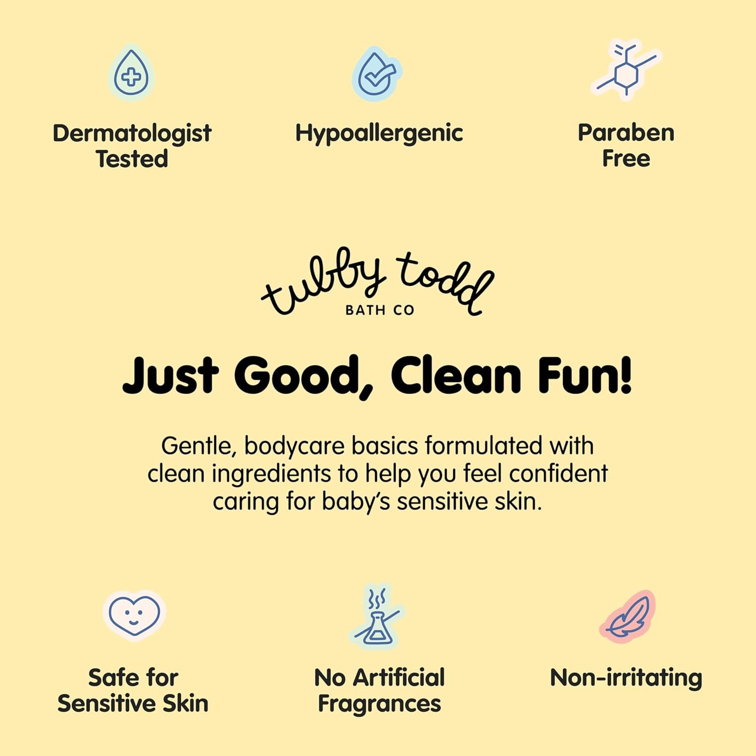 TUBBY TODD Baby Bundle Newborn Skin Care Set - Hypoallergenic Hair + Body Wash, All Over Ointment with Colloidal Oatmeal, Sweet Cheeks Diaper Paste - Fragrance Free, Standard Size - Image 8