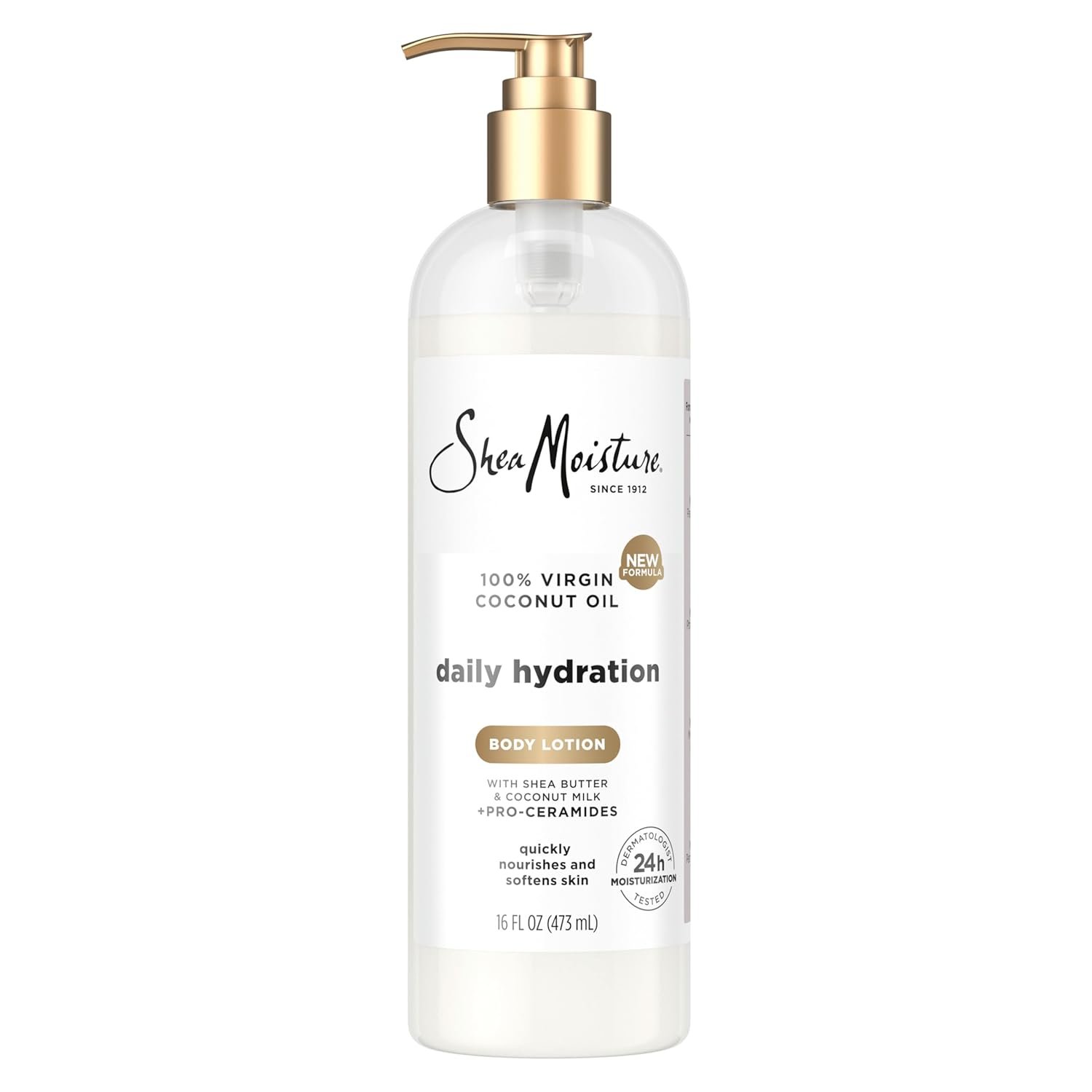 SheaMoisture Daily Hydration Body Lotion with 100% Virgin Coconut Oil, Shea Butter, Coconut Milk and Pro-Ceramides, Quickly Nourish & Soften Skin, 24H Moisturizing 16 oz - Image 2