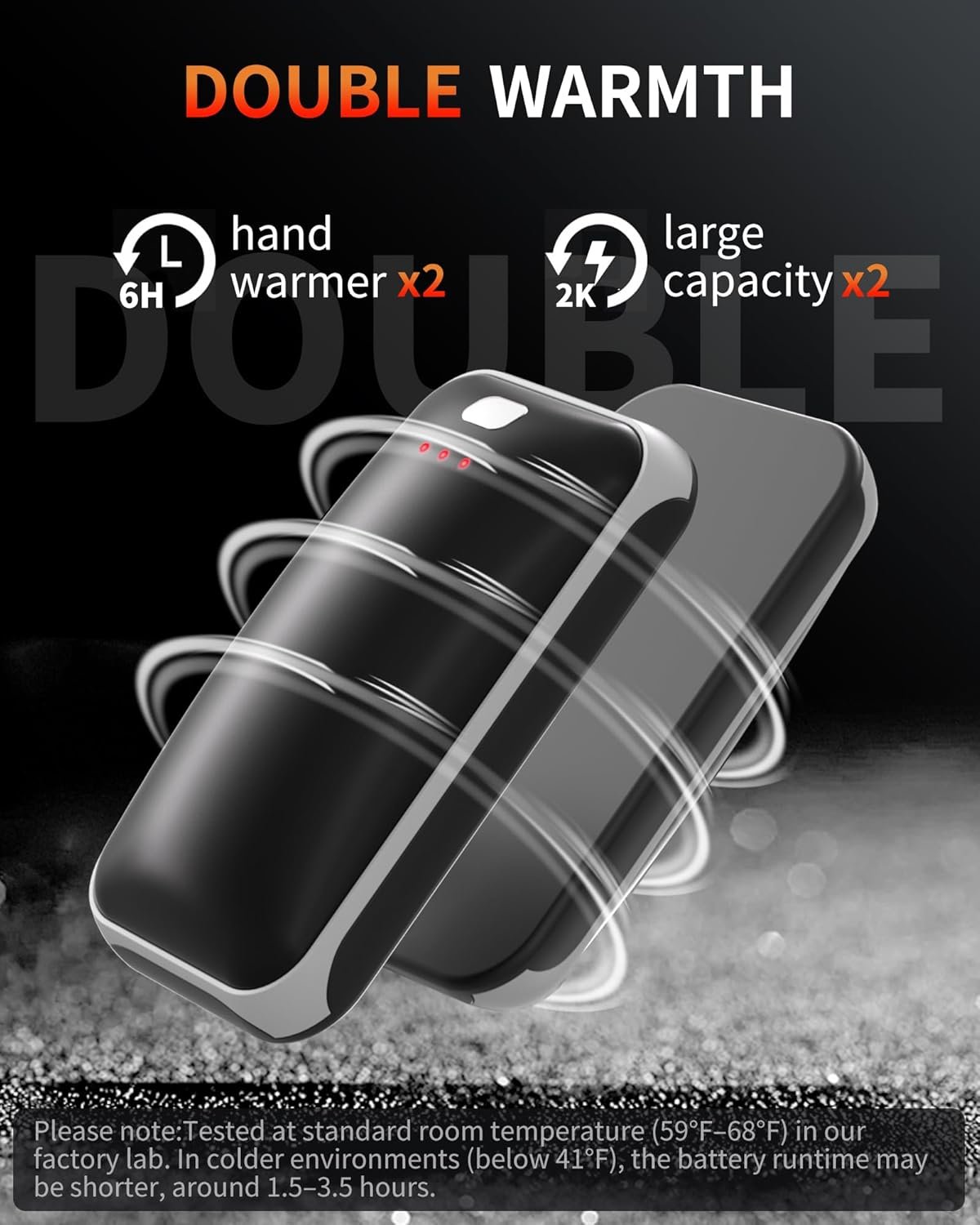 Lerat Hand Warmers Rechargeable, 2 Pack Electric Hand Warmer, Reusable Portable Pocket Heater USB Handwarmers, Gifts for Men, Women, Indoor, Outdoor, Hiking, Skiing, Camping, Hunting Accessories - Image 7