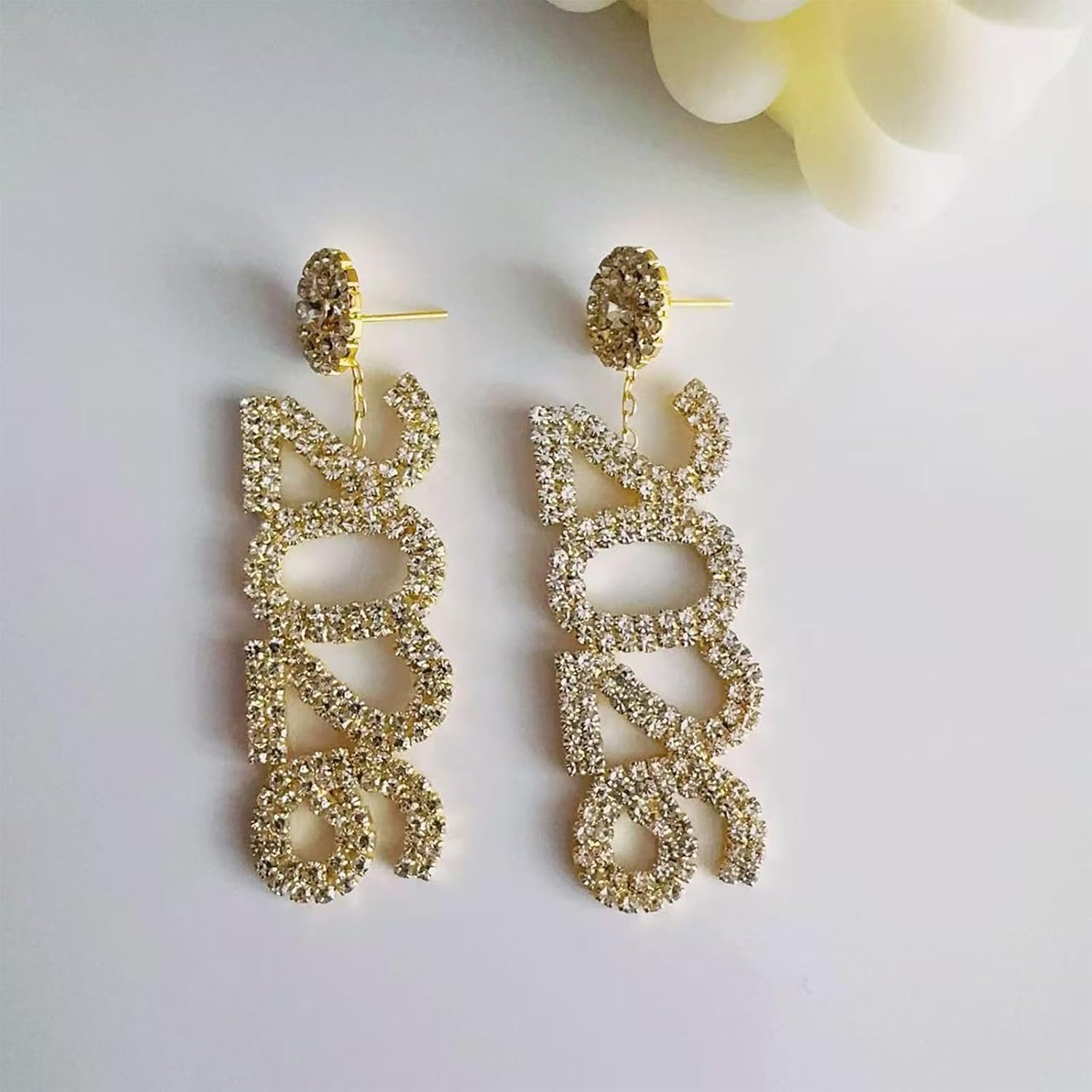 New Years Eve Outfits Women Happy New Year Earrings 2026 Costume Jewelry Rhinestone Earrings Holiday Gift Accessories - Image 6