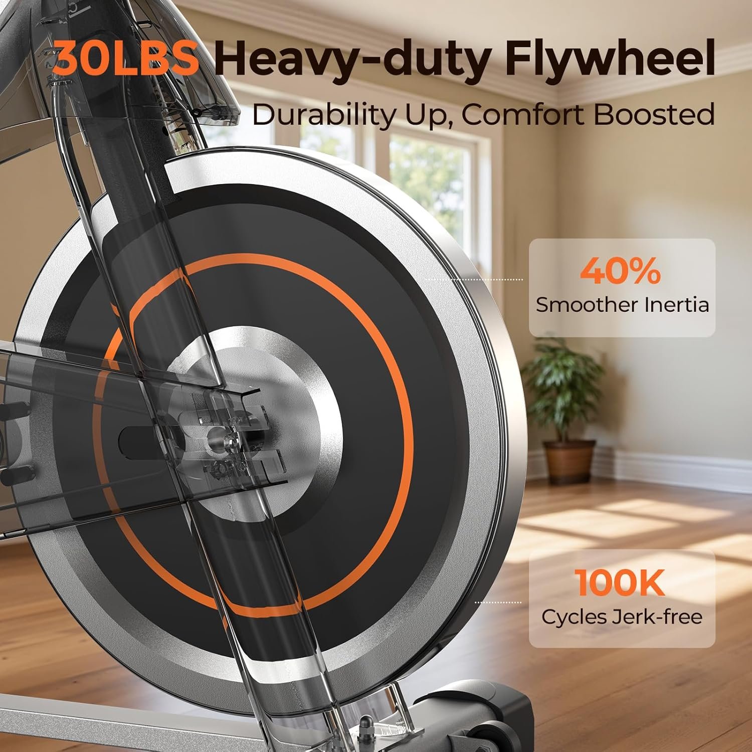 YOSUDA Exercise Bike, Brake Pad Stationary Bike for Home with Exclusive App, Magnetic Indoor Cycling Bike with 300 lb Weight Capacity, Low Noise, Tablet Holder and Fitness Courses for Weight Loss - Image 4