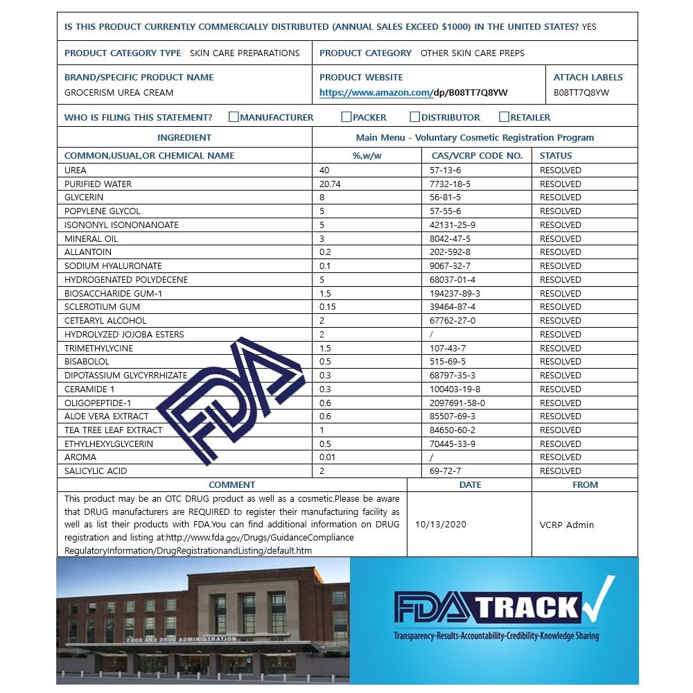 Grocerism Urea Cream 40 Percent For Feet Plus 2% Salicylic Acid 5.29 oz || Foot Cream and Hand Cream Maximum Strength with Hyaluronic Acid,Tea Tree,and Aloe Vera For Deep Moisturizes,Callus Remover - Image 5