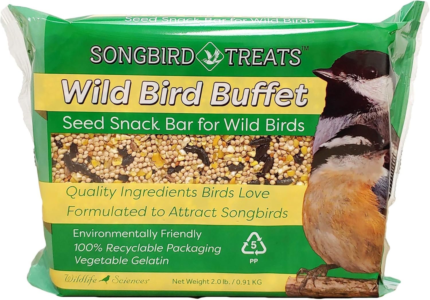 Songbird Treats Seed Cake Variety 4 Pack of Large Seed Cakes | 1.5-2 lb Large Bird Seed Cakes for Wild Birds - Image 9