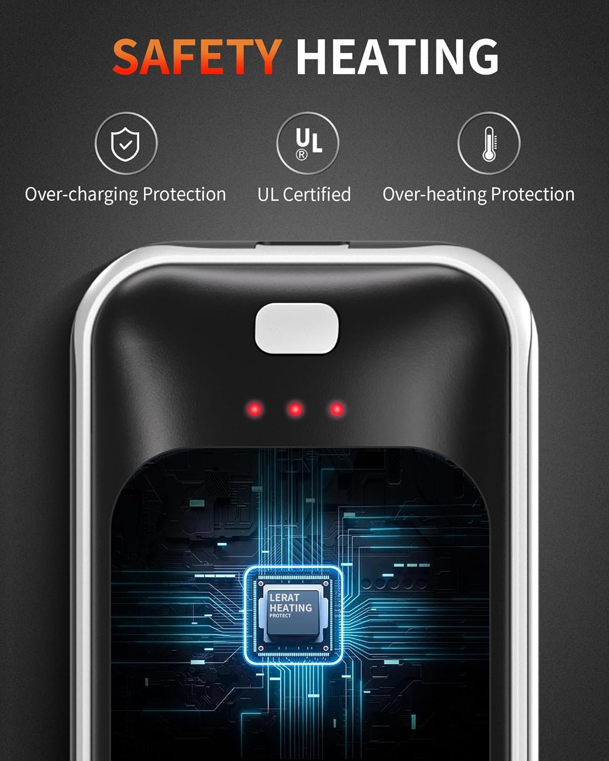 Lerat Hand Warmers Rechargeable, 2 Pack Electric Hand Warmer, Reusable Portable Pocket Heater USB Handwarmers, Gifts for Men, Women, Indoor, Outdoor, Hiking, Skiing, Camping, Hunting Accessories - Image 6