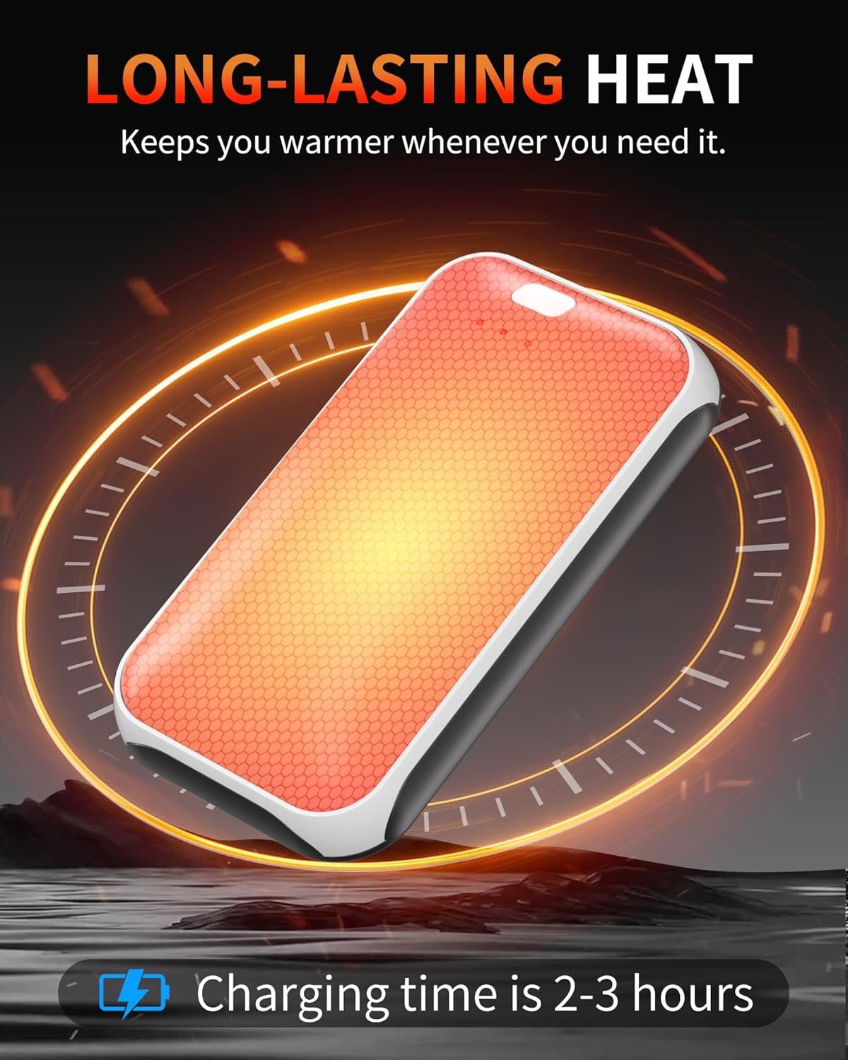 Lerat Hand Warmers Rechargeable, 2 Pack Electric Hand Warmer, Reusable Portable Pocket Heater USB Handwarmers, Gifts for Men, Women, Indoor, Outdoor, Hiking, Skiing, Camping, Hunting Accessories - Image 3