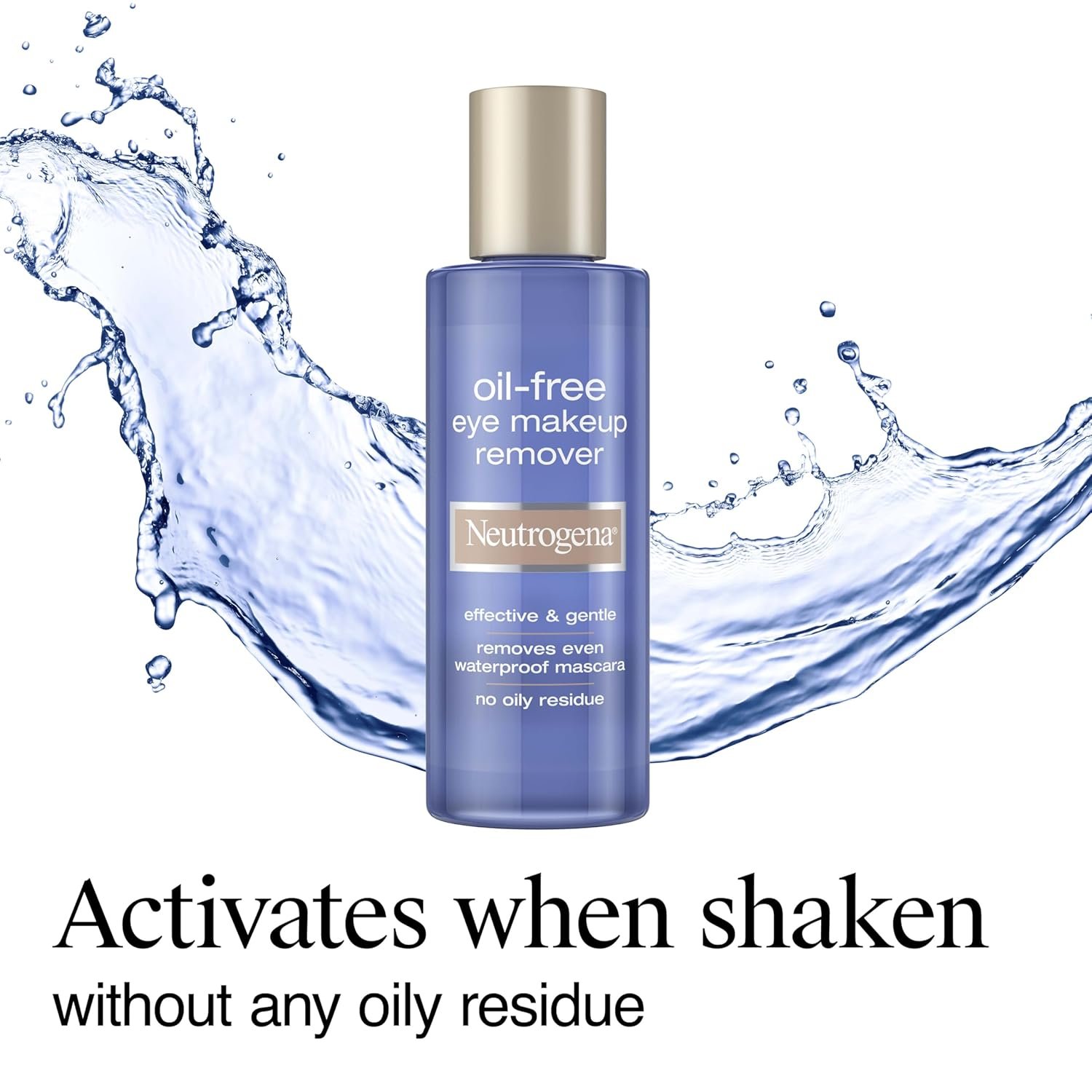 Neutrogena Gentle Oil-Free Eye Makeup Remover & Cleanser for Sensitive Eyes, Non-Greasy Makeup Remover, Waterproof Mascara Remover, Dermatologist & Ophthalmologist Tested, 8 fl. oz - Image 7