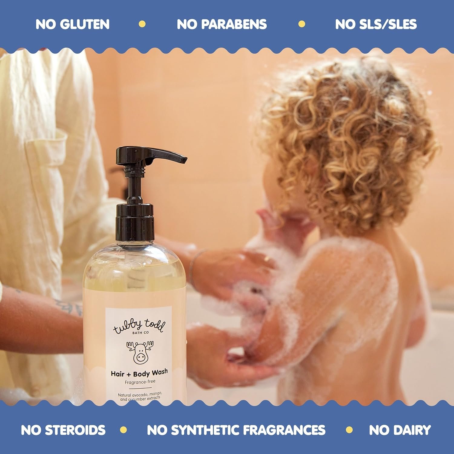 TUBBY TODD Baby Bundle Newborn Skin Care Set - Hypoallergenic Hair + Body Wash, All Over Ointment with Colloidal Oatmeal, Sweet Cheeks Diaper Paste - Fragrance Free, Standard Size - Image 7