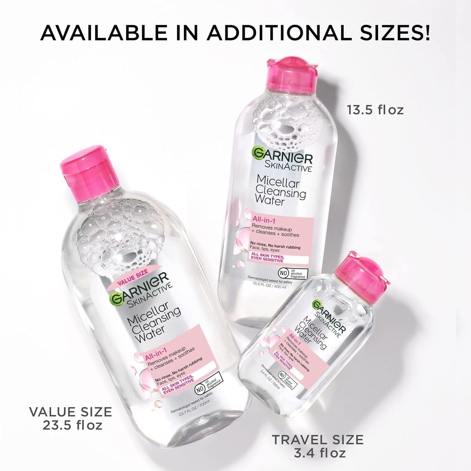Garnier Micellar Water, Hydrating Facial Cleanser & Makeup Remover, Suitable for Sensitive Skin, Vegan, Cruelty Free, 13.5 Fl Oz (400mL), 1 Count - Image 9