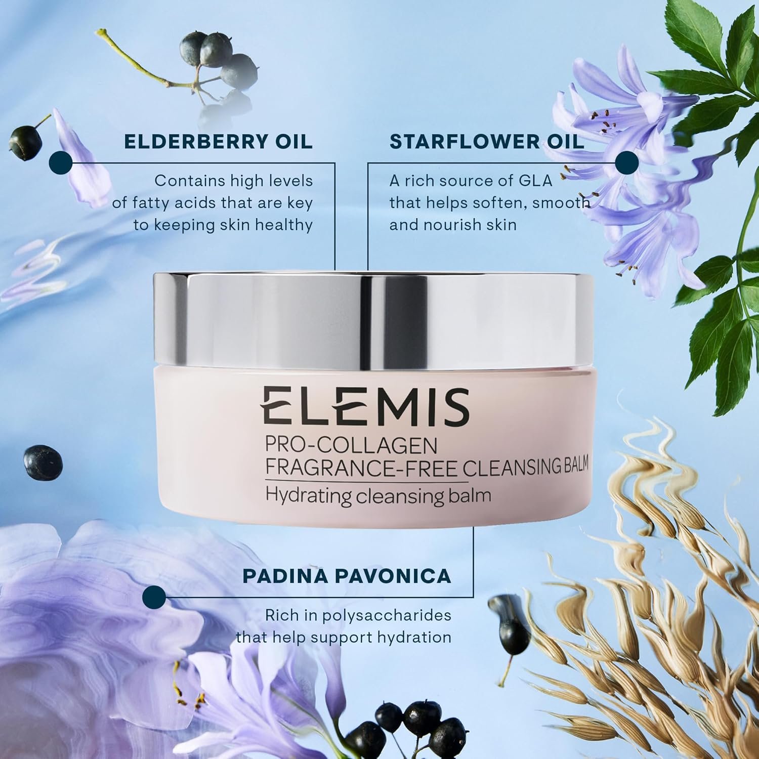 ELEMIS Pro-Collagen Cleansing Balm Makeup Remover, Hydrating Facial Cleanser, Oil Cleanser, Oil Makeup Remover, Deep Cleanse - Image 9