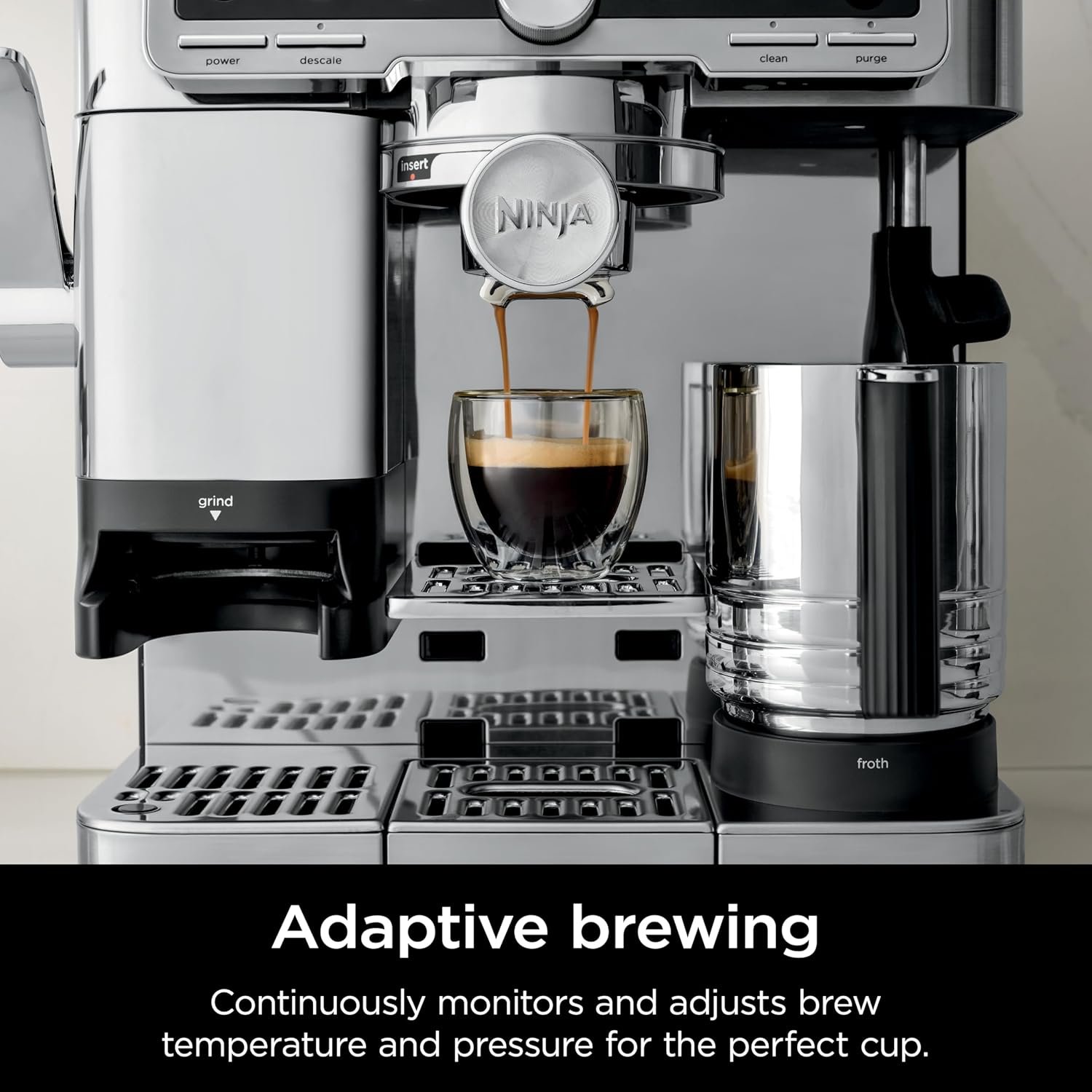 Ninja Luxe Café Pro Series, Espresso Machine, Drip Coffee, Cold Brew, Hot Water, Integrated Tamper, Built-in Grinder, Hands-Free Frother for Cappuccinos, Lattes, Americanos, Dairy or Non-Dairy, ES701 - Image 9