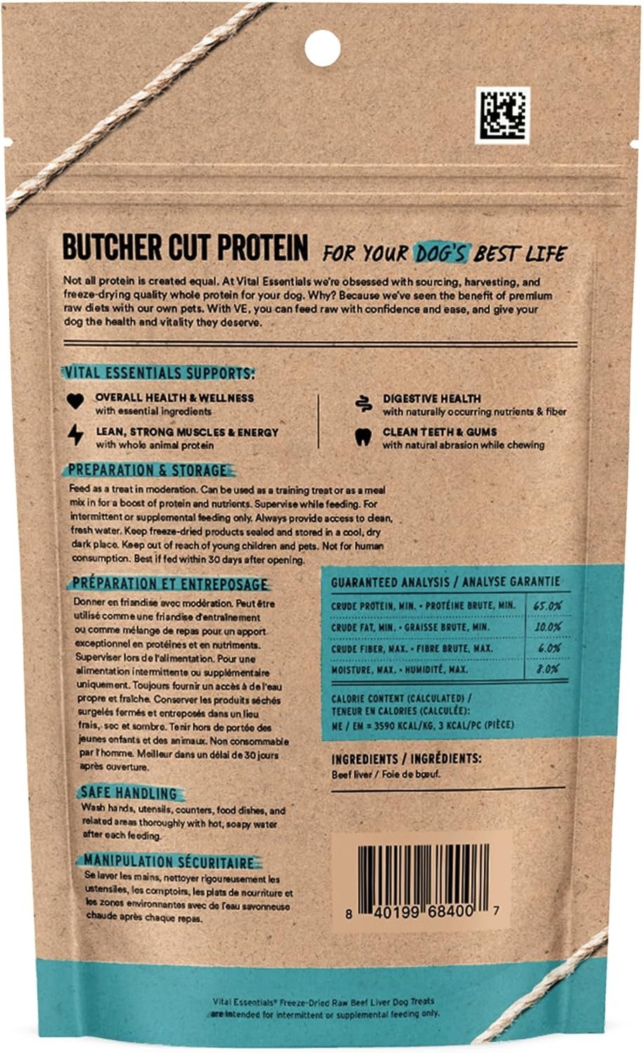 Vital Essentials Single Ingredient Beef Liver Dog Treats, 2.1 oz | Freeze-Dried Raw | Premium Quality High Protein Training Treats | Grain Free, Gluten Free, Filler Free - Image 3