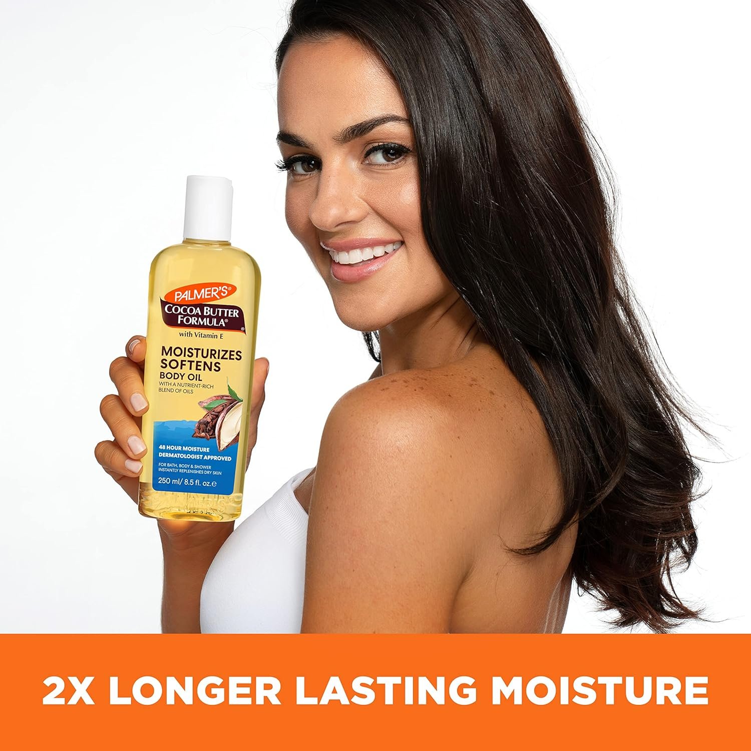 Palmer's Cocoa Butter Moisturizing Body Oil with Vitamin E, Radiant Looking Glow and Skin Hydration, Instant Absorption, Bath, Body and Shower, 8.5 Ounces - Image 6