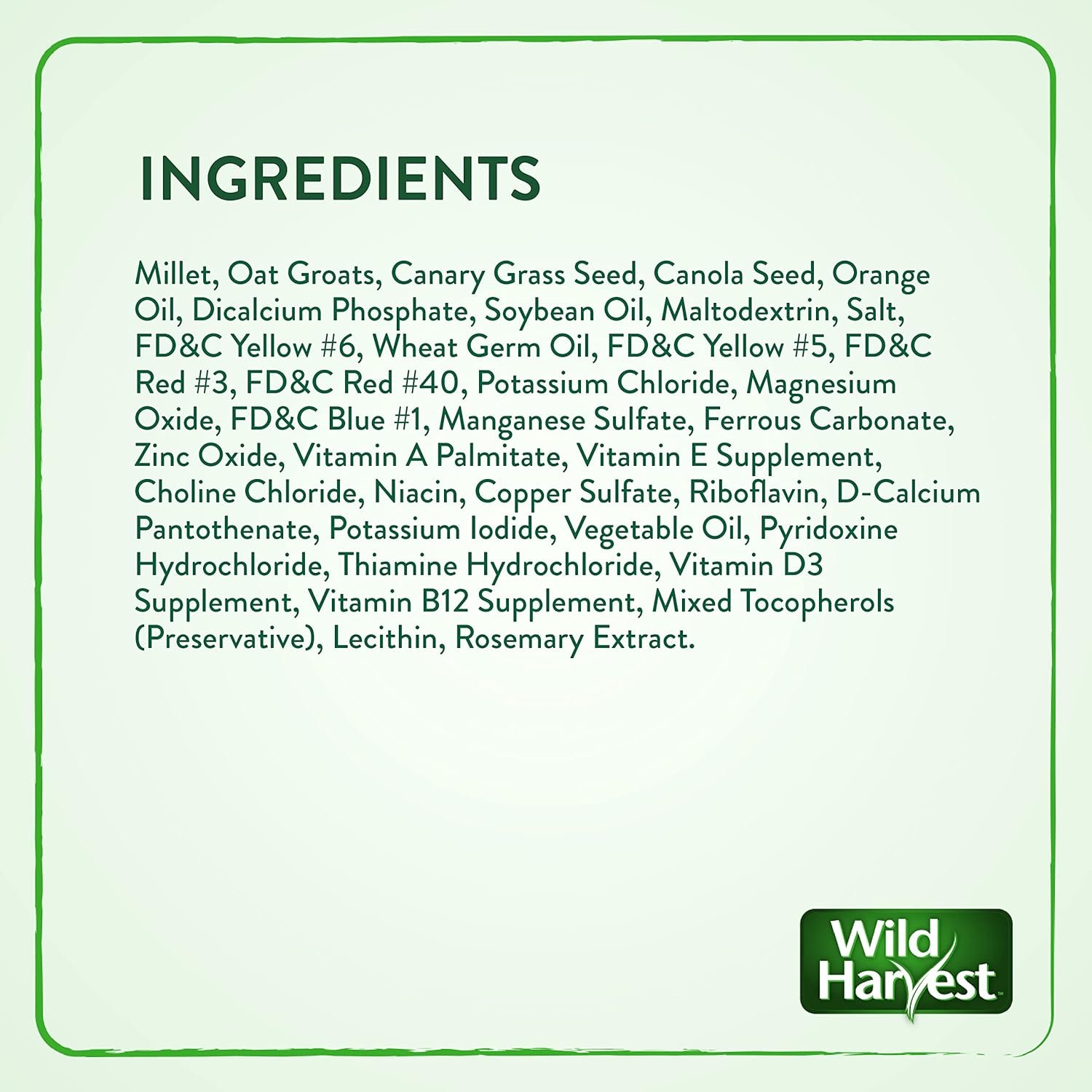 Wild Harvest Daily Blend Nutrition Diet Parakeet, Canary And Finch, Bird Food, 5 Pounds - Image 7