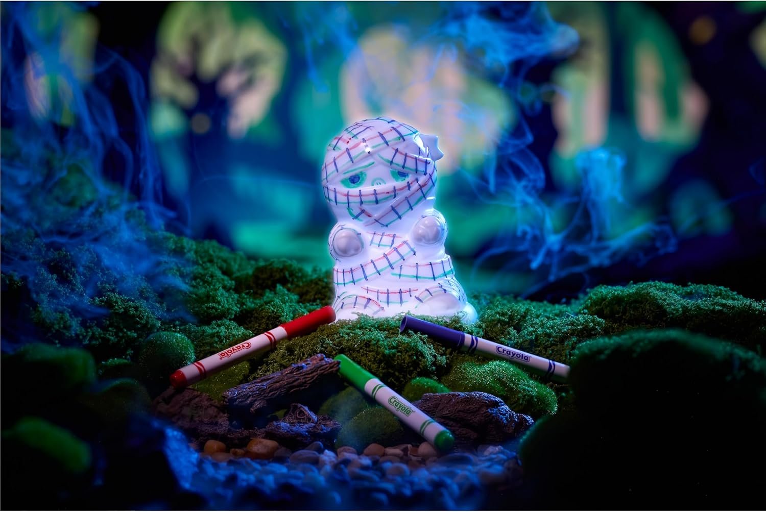Crayola Light-Ups - Mummy, Reusable Halloween Craft Toy, Glow in The Dark Light Up Mummy, Cute Halloween Decor & Night Light, Gift for Kids, 5+ - Image 10
