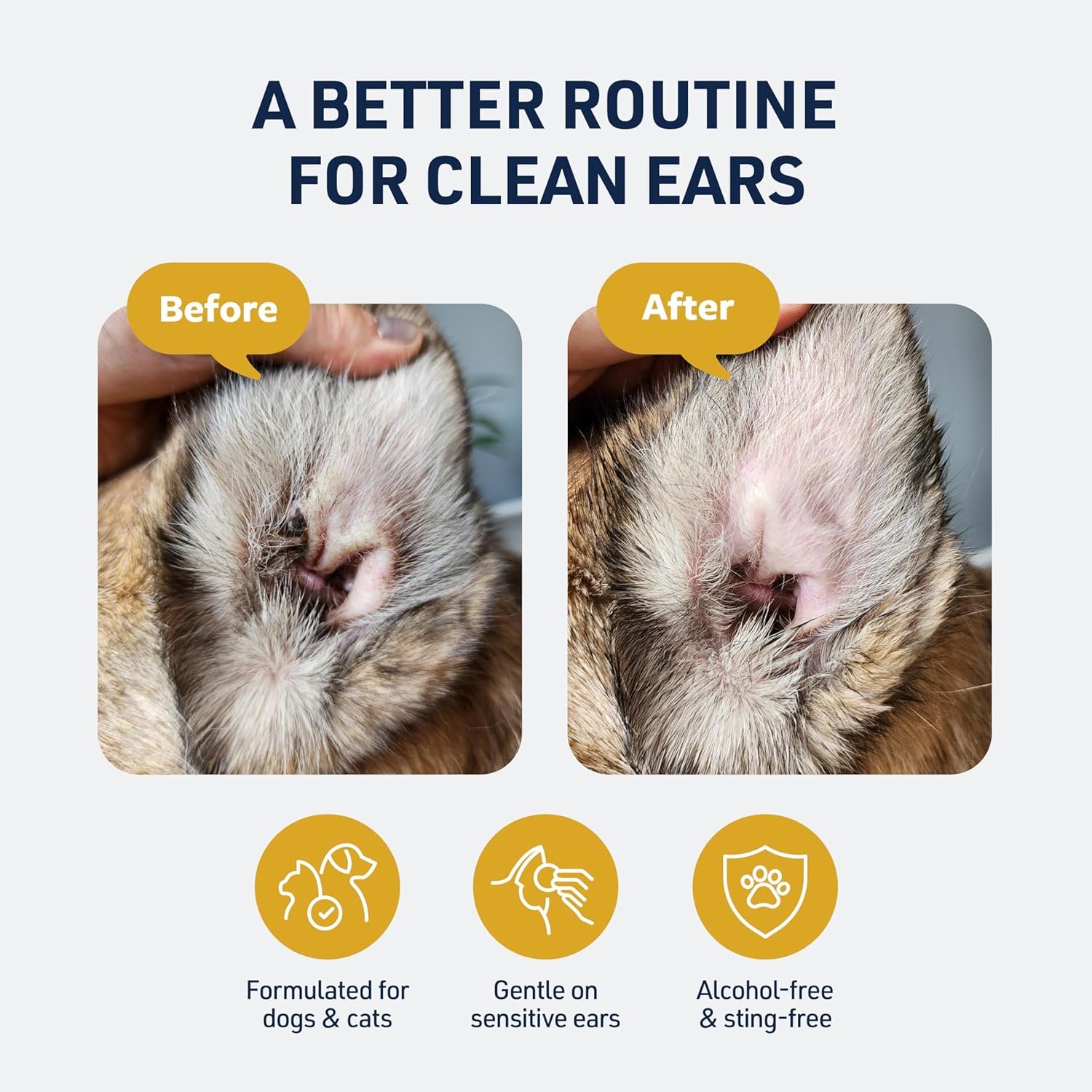 Veterinary Formula Clinical Care Ear Therapy Wipes, 100ct – Cat and Dog Ear Cleaner – Help Relieve Itchy Ears Quickly & Effectively Remove Dirt, Debris, and Foul Odor - Image 3