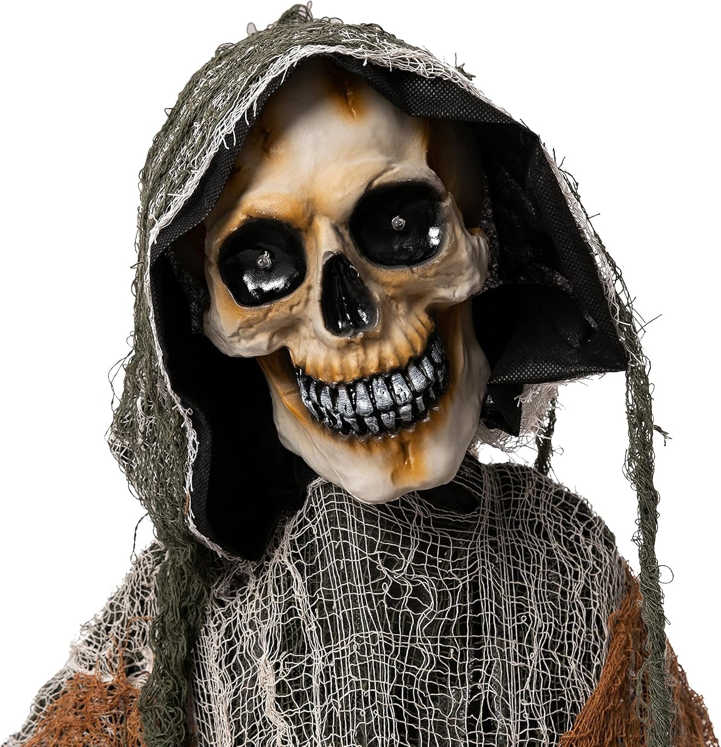 JOYIN 67" Halloween Decorations Outdoor Life Size Animatronics Grim Reaper with Chain, Sound-Actived Party Decor with Creepy Sound, Scary Haunted House Props for Garden Yard Lawn - Image 3